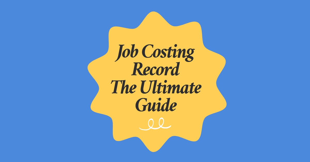 job cost record